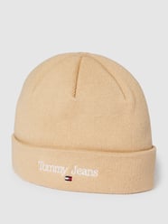 Czapka beanie z wyhaftowanym logo model ‘TJW SPORT’ od Tommy Jeans Beżowy - 34