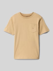 T-shirt met labelstitching van Polo Ralph Lauren Teens Beige - 46