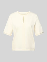 T-shirt z okrągłym dekoltem i wycięciem od Marc Cain - 17