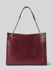 Shopper aus Rindsleder mit Label-Applikation von Lauren Ralph Lauren Bordeaux - 37