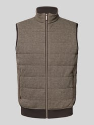 Gilet met opstaande kraag van bugatti Bruin - 45