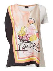 Shirt met contrastgarnering van Taifun Wit - 8
