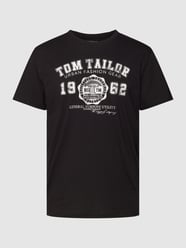 T-Shirt mit Label-Print von Tom Tailor Schwarz - 12