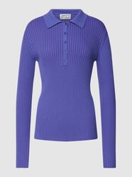Gebreide pullover met ribstructuur van JAKE*S STUDIO WOMAN Paars - 25