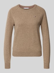 Regular fit gebreide pullover van een mix van wol en kasjmier van Tommy Hilfiger Beige - 32