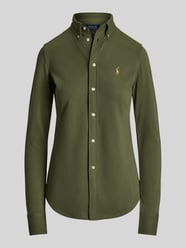 Bluzka koszulowa z wyhaftowanym logo od Polo Ralph Lauren - 48