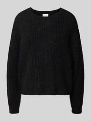 Oversized gebreide pullover met ribboorden van comma - 36