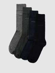 Socken mit Label-Stitching in 4er-Geschenkbox von BOSS Blau - 31