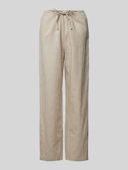 Wide Leg Leinenhose mit Tunnelzug von Christian Berg Woman Beige - 31