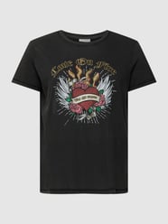 PLUS SIZE T-shirt met motiefprint, model 'MIKO' van ONLY CARMAKOMA Grijs / zwart - 31
