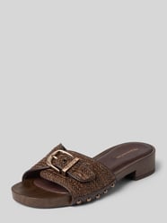 Pantolets met applicatie in raffia-look van Tamaris - 3