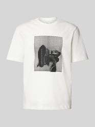 T-Shirt mit geripptem Rundhalsausschnitt von ARMANI EXCHANGE Weiß - 9