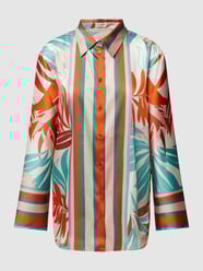 Overhemdblouse met all-over motief, model 'EROS' van Pennyblack Oranje - 27