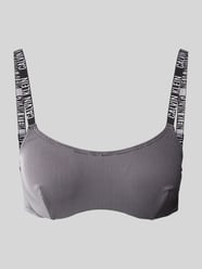 Bikini-Oberteil mit breiten Label-Trägern von Calvin Klein Underwear Schwarz - 22
