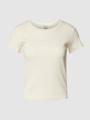 T-Shirt mit Label-Stitching von KARL KANI Beige - 35