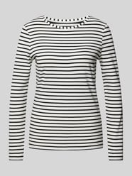 Longsleeve mit U-Boot-Ausschnitt Modell 'SUMIKO' von Oui Schwarz - 11