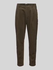 Spodnie do garnituru o kroju tapered fit z kieszeniami z tyłu od Drykorn Zielony - 10