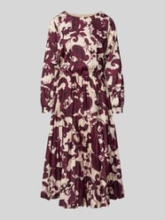 Cocktailkleid mit Rundhalsausschnitt von Rinascimento Bordeaux - 46