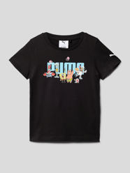 T-shirt met Spongebob®-print met motief en logodetail van Puma Grijs / zwart - 17