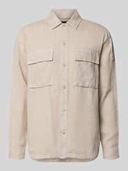 relaxed fit vrijetijdsoverhemd van puur linnen model 'LOCKY' van BOSS Orange Beige - 22