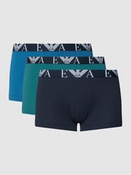 Trunks mit elastischem Logo-Bund im 3er-Pack von Emporio Armani Blau / Türkis - 28