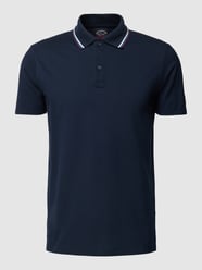 Poloshirt mit Kontrast-Details von Paul & Shark Blau - 2