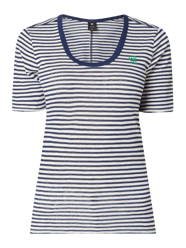 Slim fit T-shirt met streepmotief  van G-Star Raw Blauw / turquoise - 29