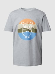 T-Shirt mit Motiv-Print von Knowledge Cotton Apparel Grau - 17