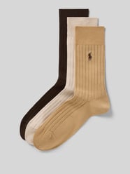Skarpety z mieszanki bawełny w zestawie 3 szt. od Polo Ralph Lauren Underwear - 42