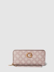 Portemonnaie mit Allover-Logo-Muster Modell 'VIBE' von Guess Pink - 18