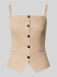 Kamizelka do garnituru o kroju shaping fit z mieszanki bawełny z domieszką lnu model 'COPALE' od HUGO - 37
