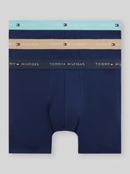 obcisłe bokserki o kroju regular fit z mieszanki bawełny w zestawie 3 szt. od Tommy Hilfiger - 40