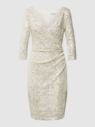 Cocktailkleid mit Paillettenbesatz von Paradi Gelb - 39