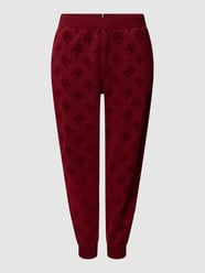 PLUS SIZE Sweatpants mit Logo-Muster Modell 'TERRY' von Tommy Hilfiger Curve Rot - 47