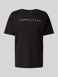 Regular Fit T-Shirt mit Label-Stitching von Tommy Jeans Schwarz - 21