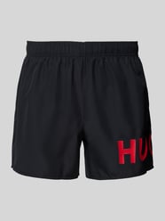Badehose mit Label-Print Modell 'Makai' von HUGO - 5