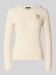 Sweter z dzianiny ze ściegiem warkoczowym model ‘MONTIVA’ od Lauren Ralph Lauren - 36