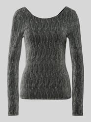 Longsleeve mit Effektgarn Modell 'ANITA' von Selected Femme Schwarz - 18