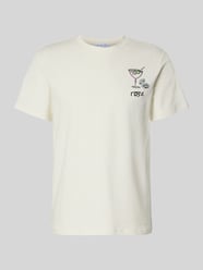 t-shirt z motywem i okrągłym dekoltem od Manuel Ritz - 4