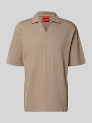 Koszulka polo o kroju relaxed fit z fakturowanym wzorem model 'DALIBO' od HUGO - 11