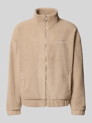 Regular Fit Fleecejacke mit Label-Stitching von PEGADOR Beige - 20