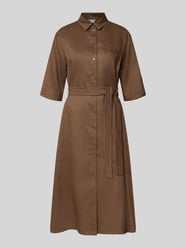 Overhemdjurk van linnen met borstzak model 'LTABELLA' van MM by Max Mara - 35