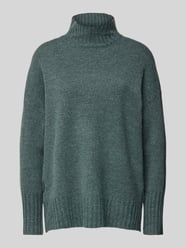 Gebreide pullover met opstaande kraag, model 'GABRIEL' van Only Groen - 45