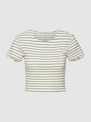T-shirt met geschulpte zoom, model 'ANTS' van Only Wit - 14