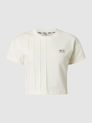 T-shirt krótki z detalem z logo  od FILA Biały - 2
