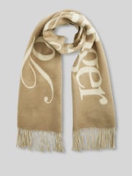 Schal aus reiner Wolle Modell 'SCRIPT' von Tommy Hilfiger Beige - 14