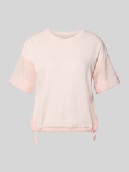 t-shirt z okrągłym dekoltem i tunelem od Marc Cain Fuksjowy - 5