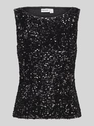 Cropped Blusentop mit Paillettenbesatz von PIECES - 37