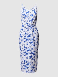 Knielange jurk met bloemenmotief van EDITED Blauw - 16