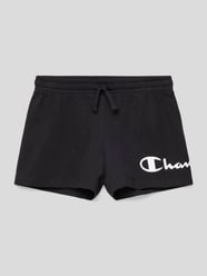 Sweatshorts mit Label-Print von CHAMPION Schwarz - 32